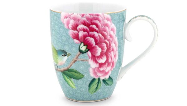 Mug Large Blushing Birds Blue 350ml