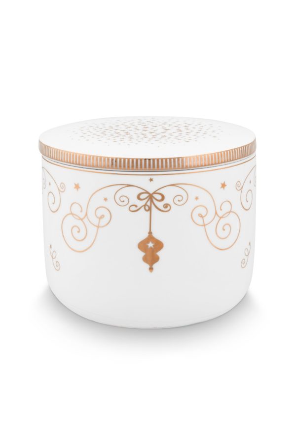 Candle Box Royal Winter White 11.7x9.6cm