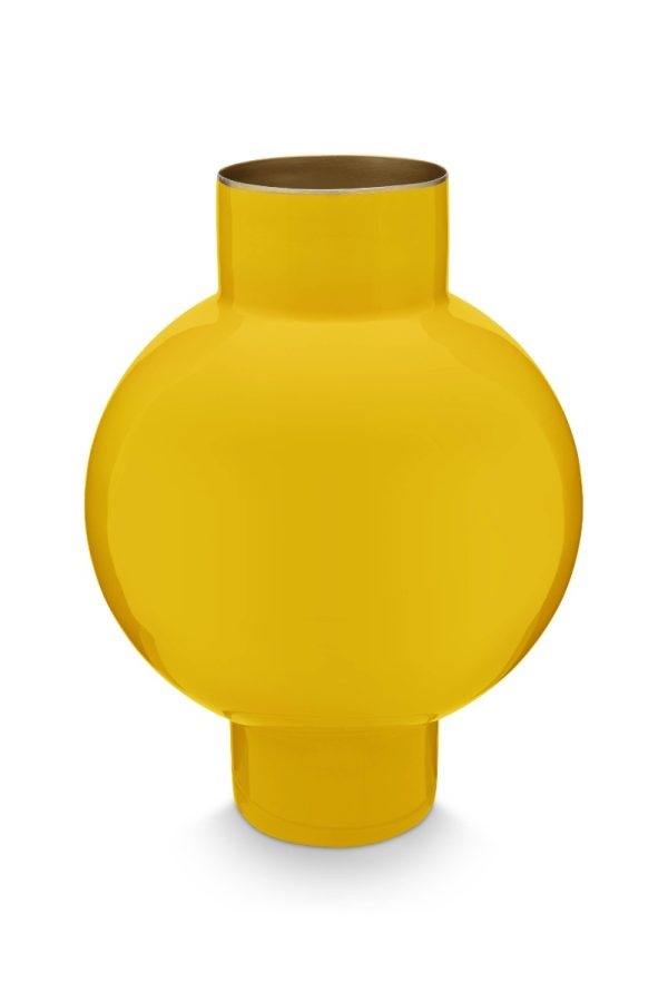 Vase Metal Small Yellow 18x24cm