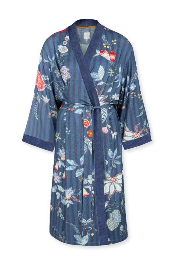 Pip Studio Kimono Naomi Flower Festival Big Dark Blue-Small