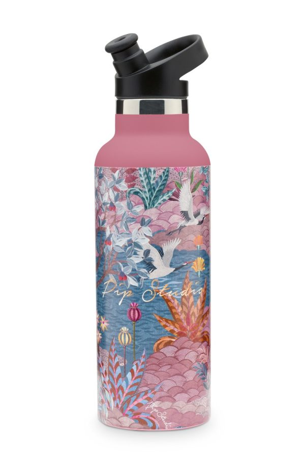 Pip studio vandflaske garden pink 600ml