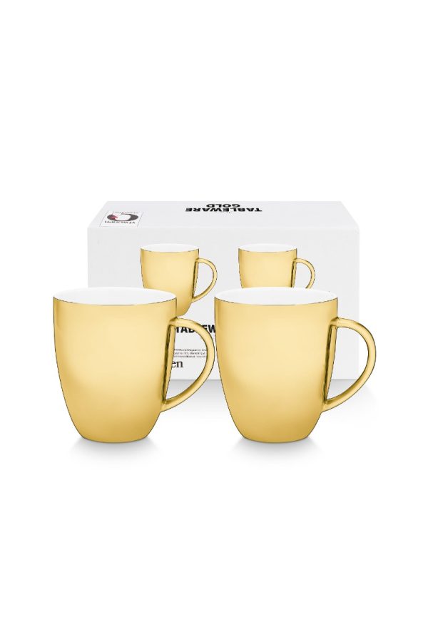 Set/2 Mugs with Ear Gold 250ml