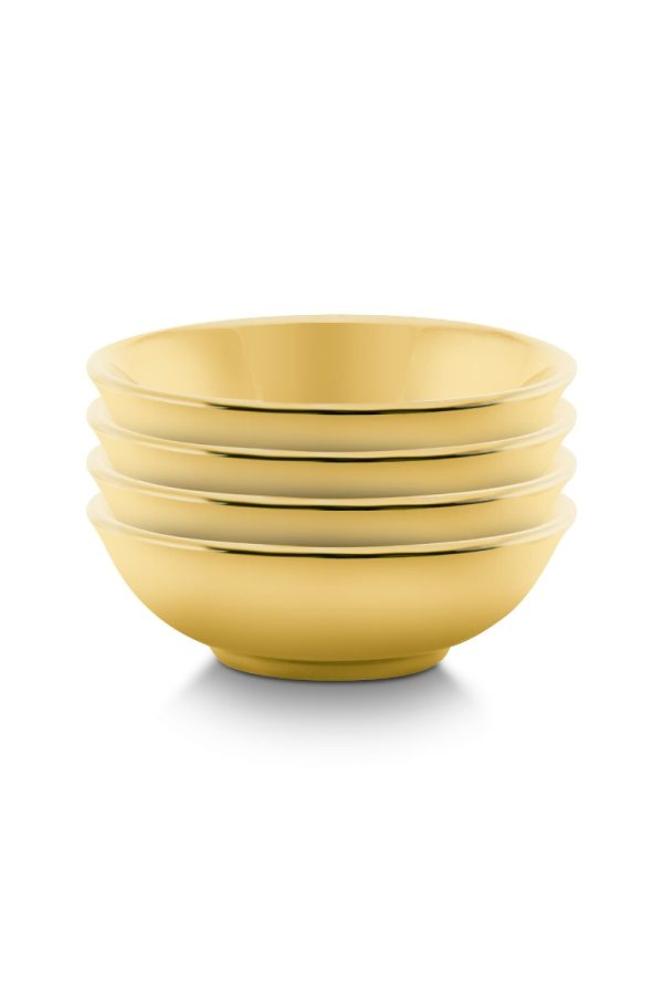 Set/4 Tea Tip/Sauce Bowl Gold 7cm