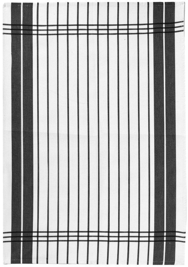 Kitchen Towel Dobby w/stripes Noir