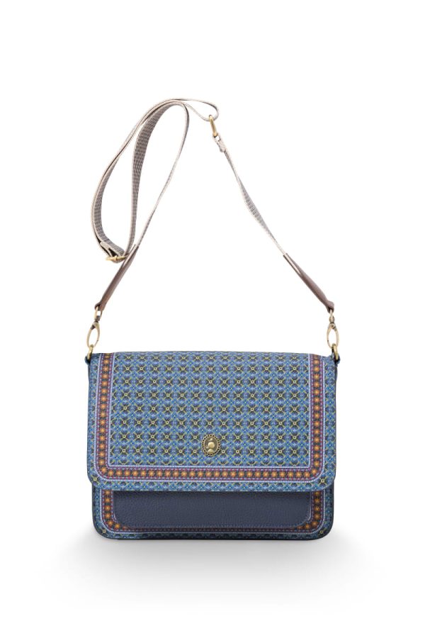 Cross Body Flap Clover Blue 25x7x20cm