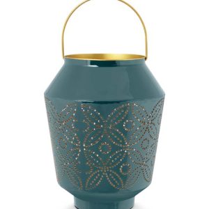 Lantern Enamelled Blue 29cm