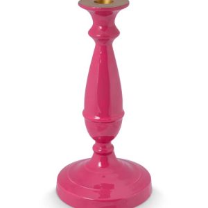 Candle Holder Small Metal Pink 24cm
