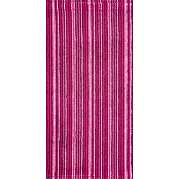 Combi Stripes lilla-Badehåndklæde 70 x 140 cm