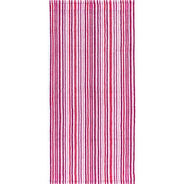 Combi Stripes pink-Badehåndklæde 70 x 140 cm