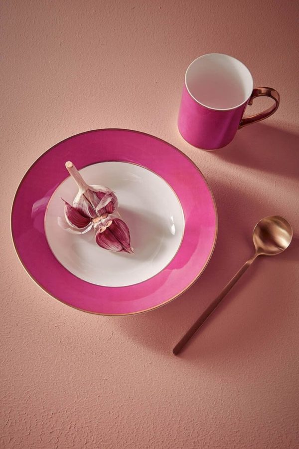 Deep Plate Pip Chique Gold-Pink 23.5cm