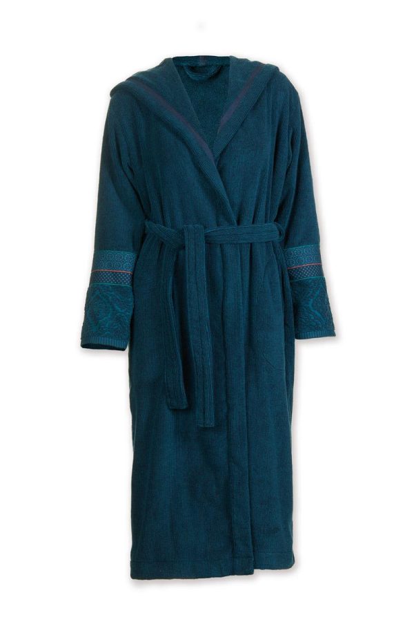 PIP Soft Zellige Bathrobe Dark Blue XXL