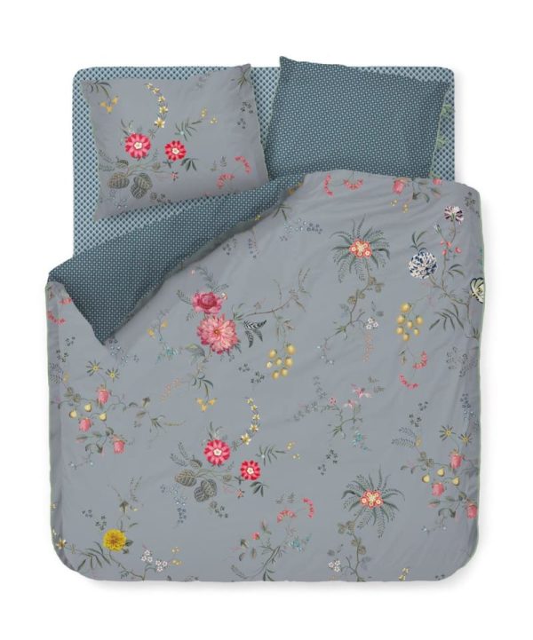 PIP Fleur Grandeur Blue til Dobbeltdyne  230x220+2/50x60 SVENSK STØRRELSE