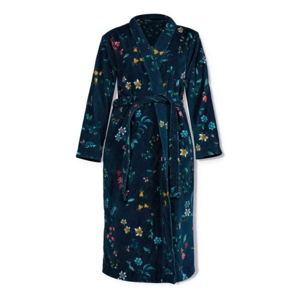 Pip Studio Badekåbe Les Fleurs Dark Blue M