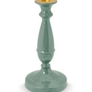 Candle Holder Small Metal Light Green 24cm