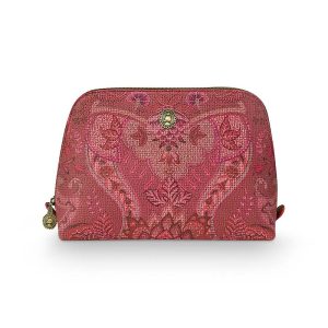 Cosmetic Bag Triangle Medium Kyoto Festival Dark Pink 24/17x16.5x8cm