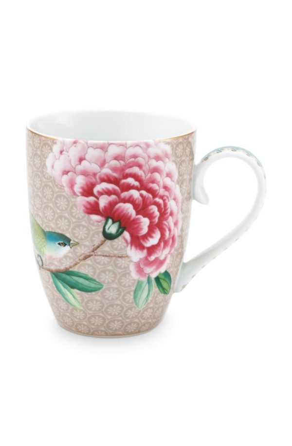 Mug Large Blushing Birds Khaki 350ml