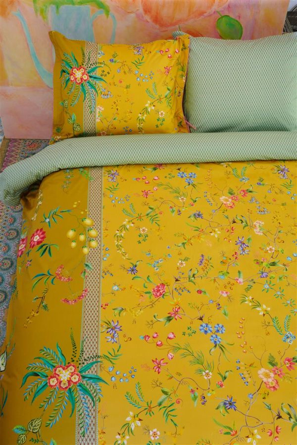 Pip Studio sengetøj duvet covers Petit Fleurs yellow -140 x 200 + 60 x 63