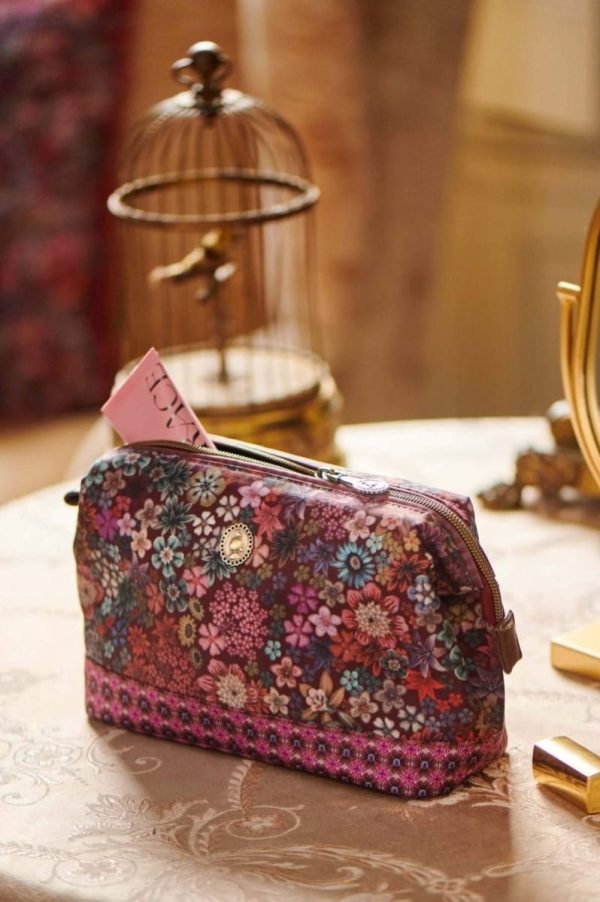 Cosmetic Purse Medium Tutti i Fiori Pink 22.5x9.5x15cm