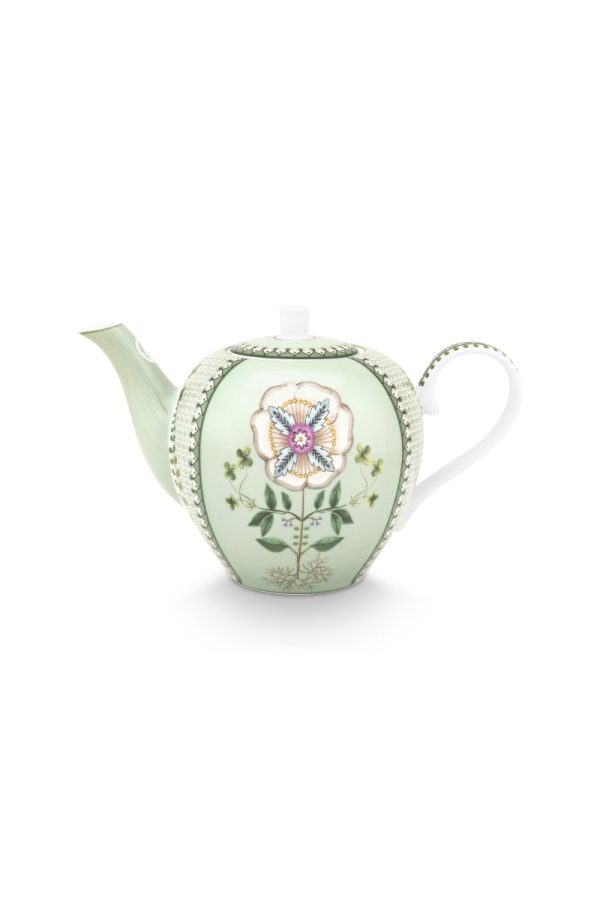 Pip Studio Tea Pot Lily&Lotus Tiles Light Green 1.6ltr