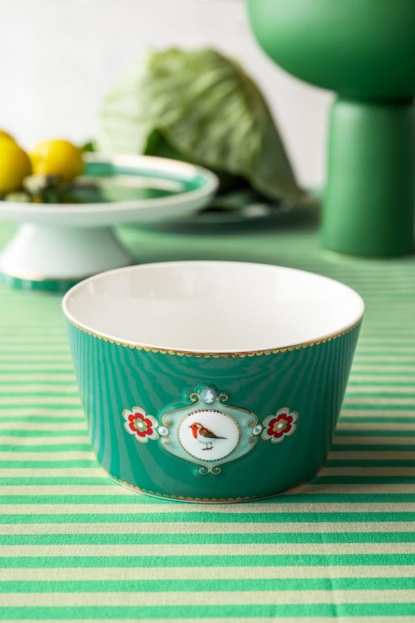 Bowl Love Birds Medallion Emerald 15cm