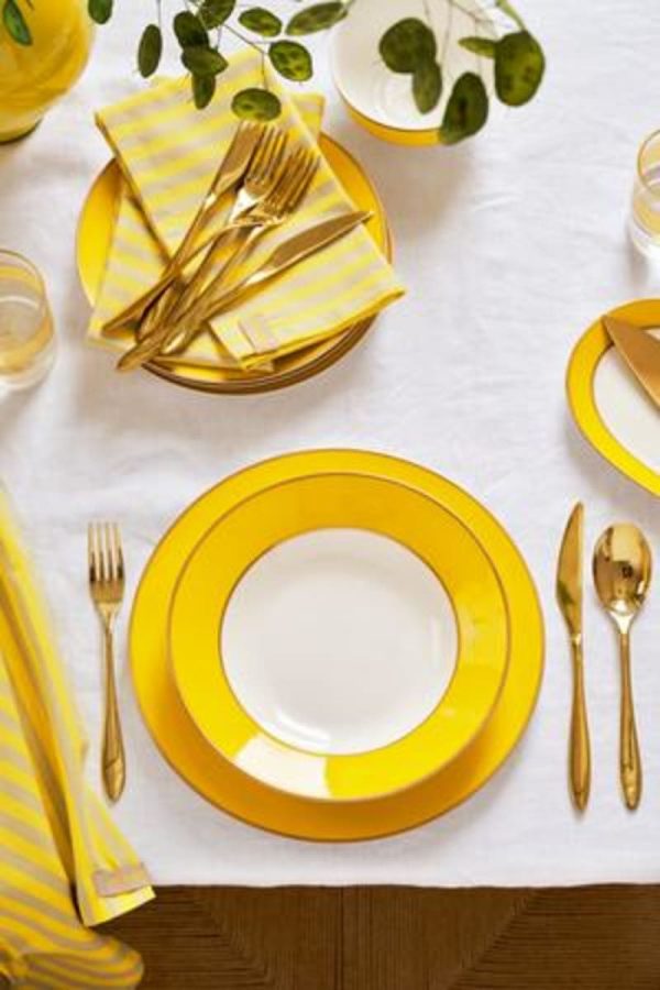 Deep Plate - 20%  Pip Chique Gold-Yellow 23.5cm