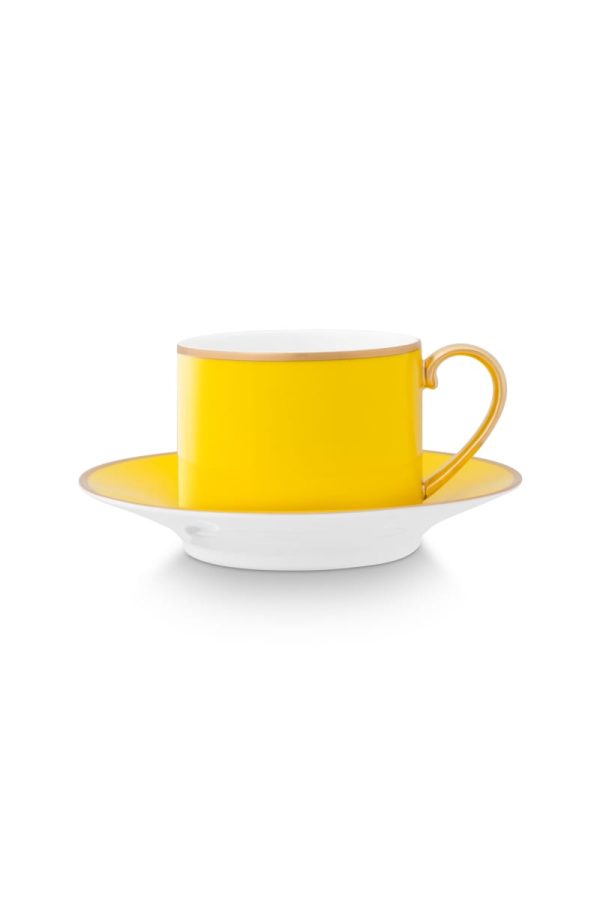 Cup & Saucer Pip Chique Gold-Yellow 220ml