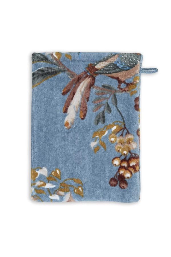 PIP Studio Vaskehandske Secret Garden Blue 16x22