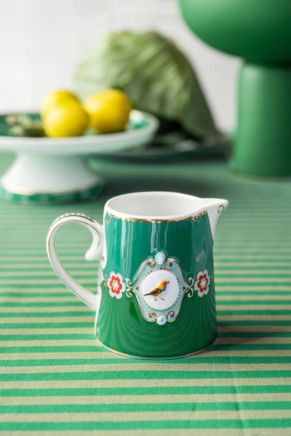 Jug Small Love Birds Medallion Emerald-Green 270ml