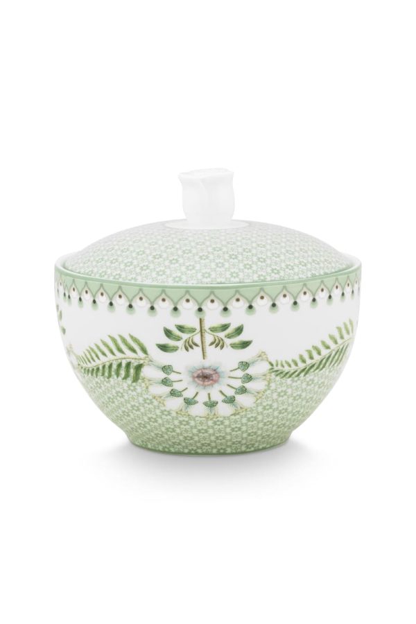 Pip Studio Sugar Bowl Lily&Lotus Tiles Light Green 300ml