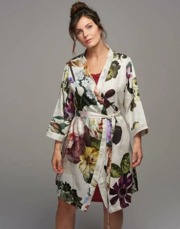 Fleur ecru kimono L