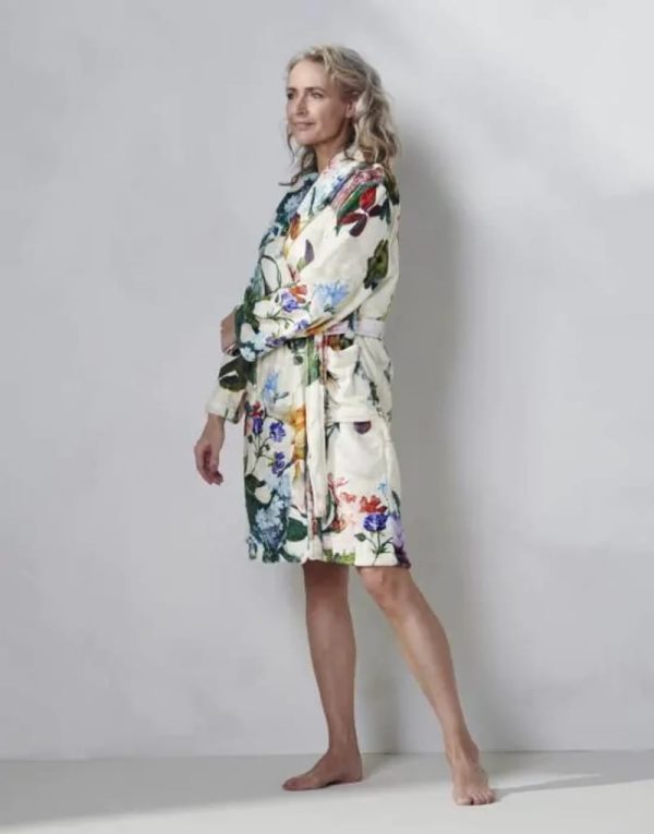 Fleur Ecru Bathrobe S 100% polyester