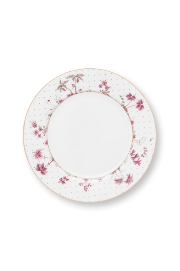 Pip Studio Plate Jolie Dots Gold Pink 21cm