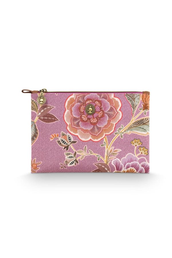 Pip Studio Charly Cosmetic Flat Pouch Medium Matata Lilac 24x1x15.5cm