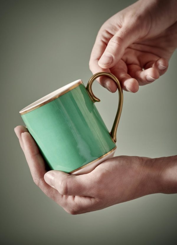 Mug Large with Ear Pip Chique Gold-Green 350ml