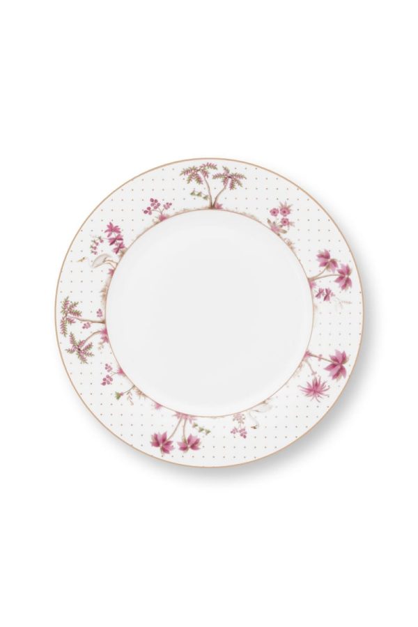 Pip Studio Plate Jolie Dots Gold Pink 26.5cm