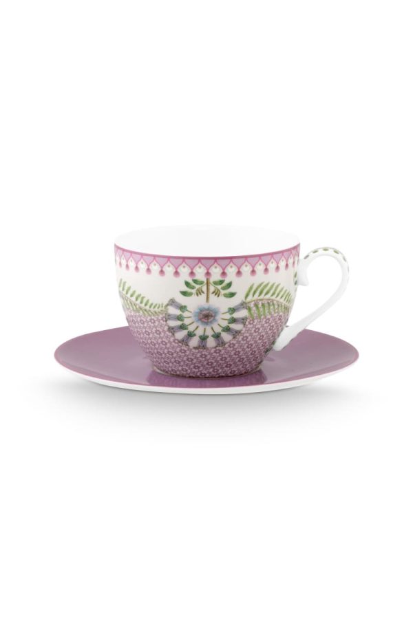 Cup and Saucer Lily&Lotus Tiles Lilac 280ml