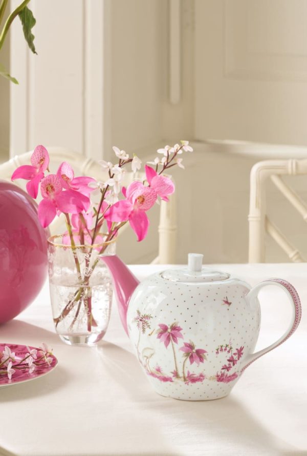 Pip Studio Tea Pot Jolie Dots Gold Pink 1.6ltr