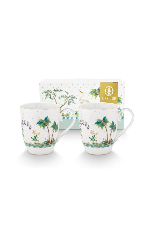 Set/2 Mugs Large Jolie Dots Gold 350ml