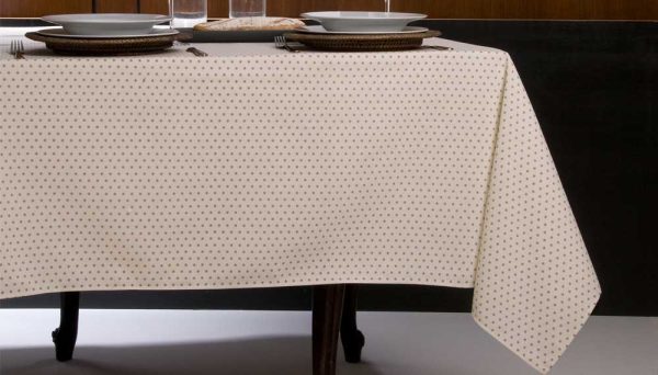 Textilvoksdug Polka Beige - 5 meter