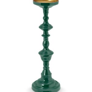 Candle Holder Large Metal Dark Green 46cm