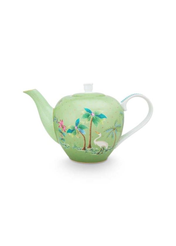 Tea Pot Small Jolie Gold Dots Green 750ml