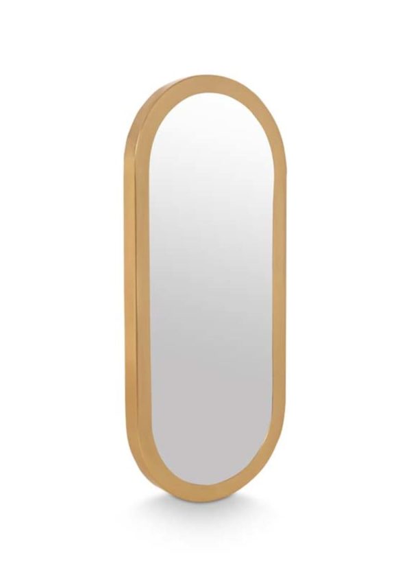 Mirror Oval Gold 30 x 70 cm