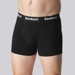 Bambus underbukser i sort til mænd m. gylp - Bambuni