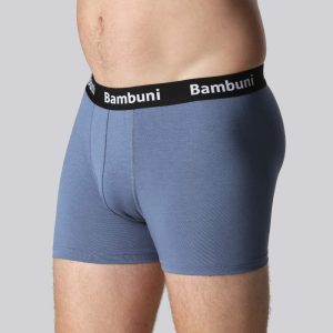Bambus underbukser i støvet blå til mænd - Bambuni