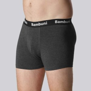 Bambus underbukser i koksgrå til mænd - Bambuni