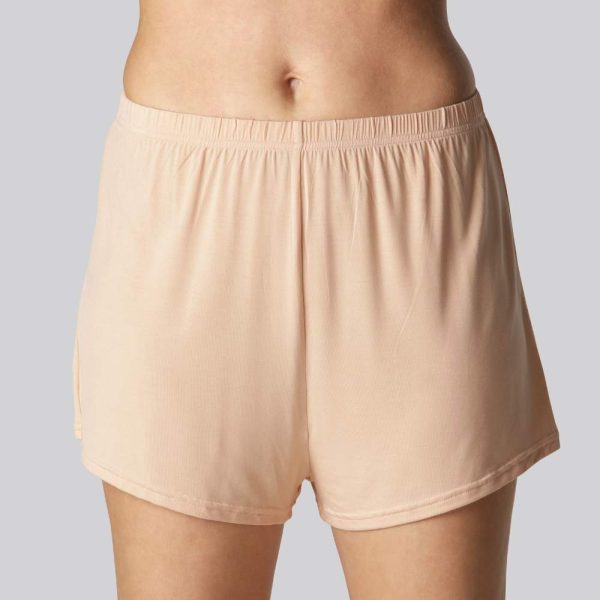 Bambus natshorts i beige til kvinder - Bambuni