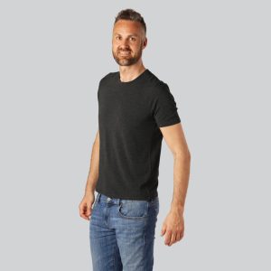Bambus t-shirt o-hals i koksgrå til mænd - Bambuni