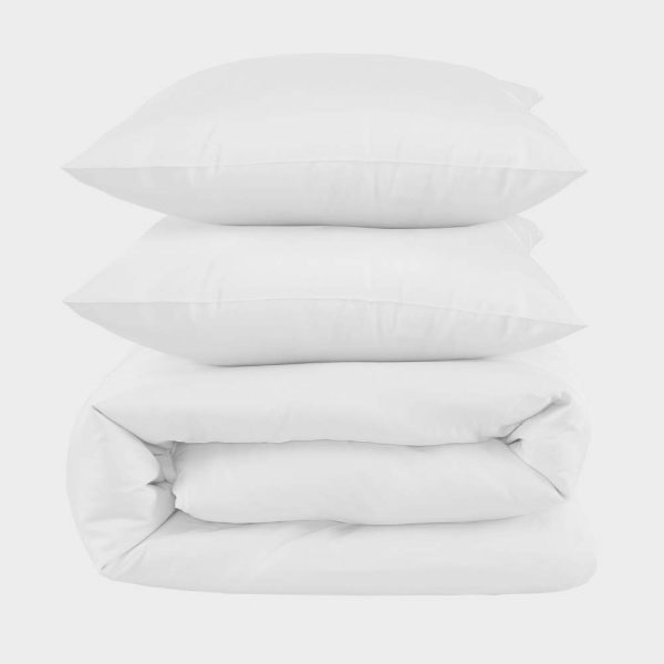 Bambus kingsize sengetøj i hvid 240x220 - Bambuni
