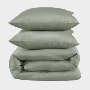 Bambus sengetøj i oliven 200x220 - Bambuni
