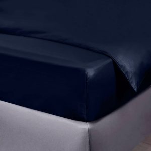 Bambus faconlagen navy blå 90x210x35 - Bambuni